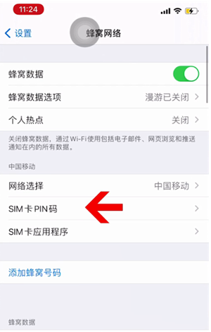 济水街道苹果14维修网分享如何给iPhone14的SIM卡设置密码 